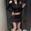 Asymmetric High Waist Mini Skort