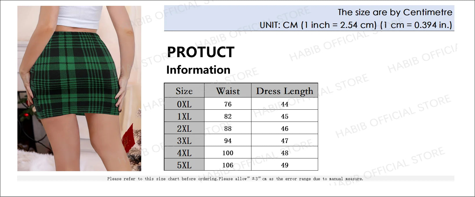 Plus Size Plaid Pencil Mini Skirt
