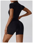 Push-Up Zipper Yoga Bodysuit Dance & Gym Jumpsuit