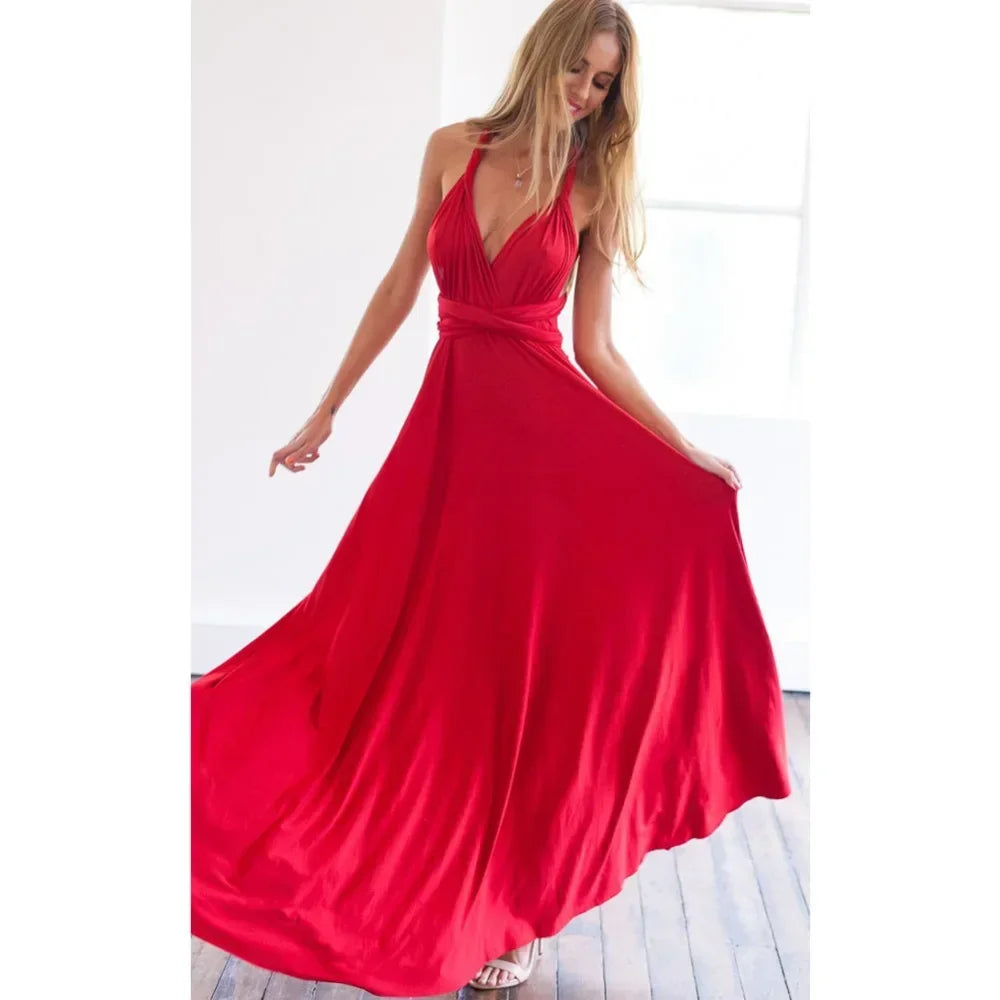 Convertible Strappy Maxi Dress