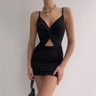 Spaghetti Strap Backless Bodycon Dress