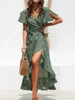 Floral Boho Chiffon Maxi Dress