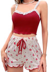 Lace V-Neck Cami Pajama Set