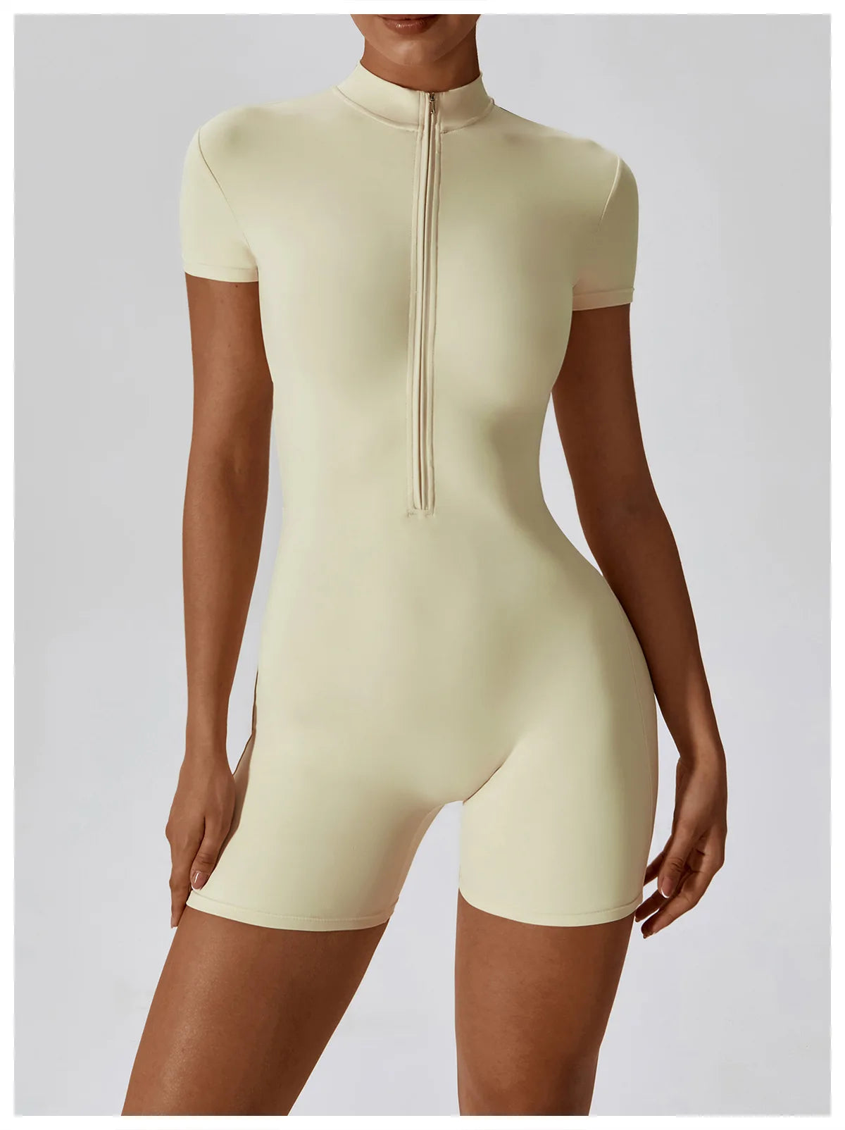 Push-Up Zipper Yoga Bodysuit Dance & Gym Jumpsuit