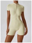 Push-Up Zipper Yoga Bodysuit Dance & Gym Jumpsuit