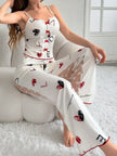 Mesh Lace Strap Pajama Set