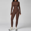 Long Sleeve Zipper Yoga Bodysuit One-Piece Tracksuit