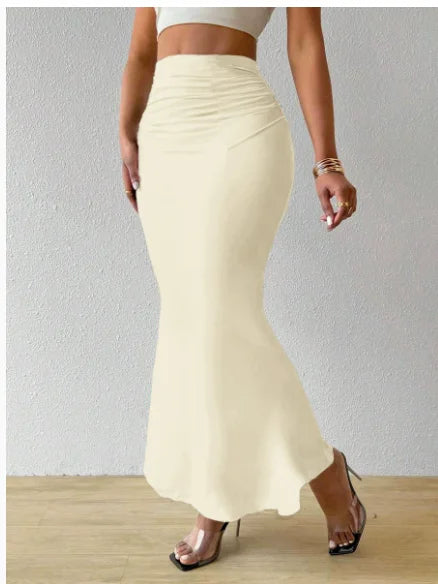 Zebra Print Pleated Midi Skirt