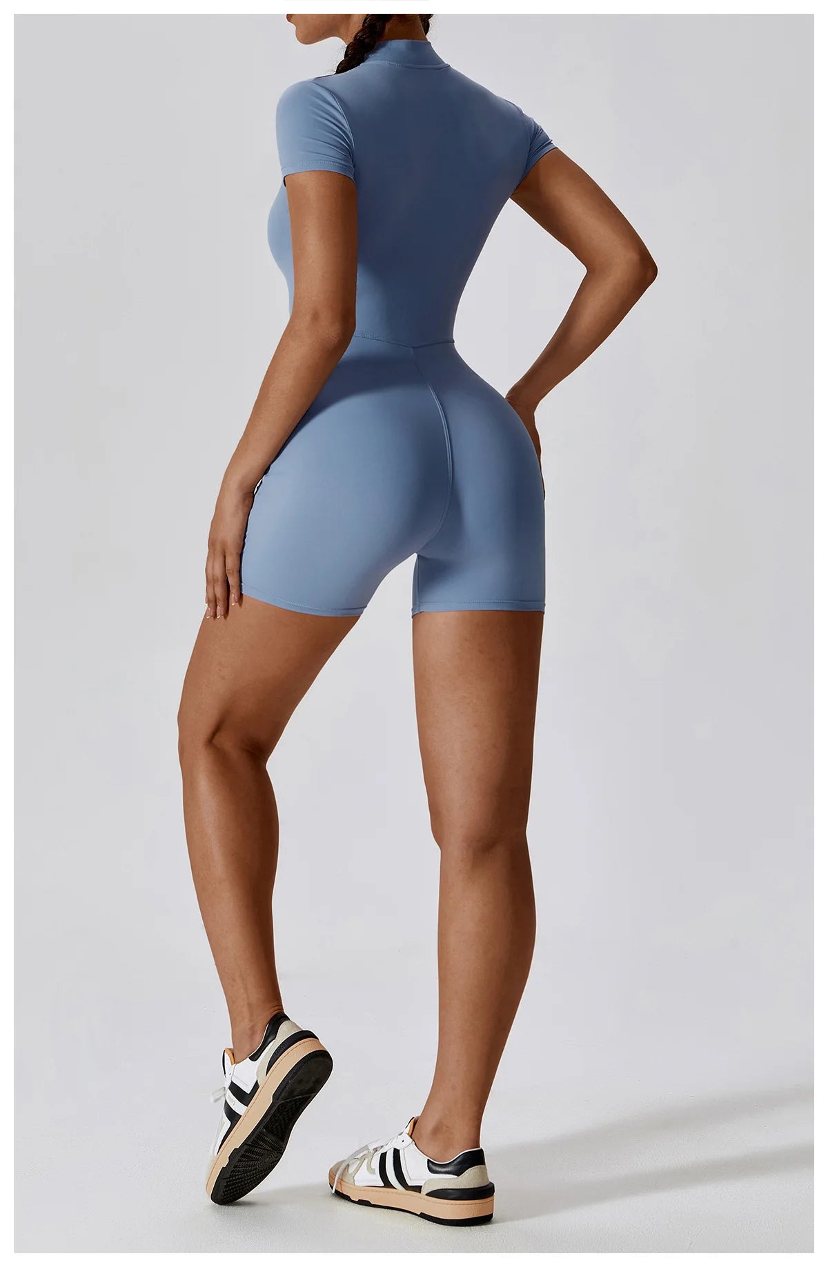 Push-Up Zipper Yoga Bodysuit Dance & Gym Jumpsuit
