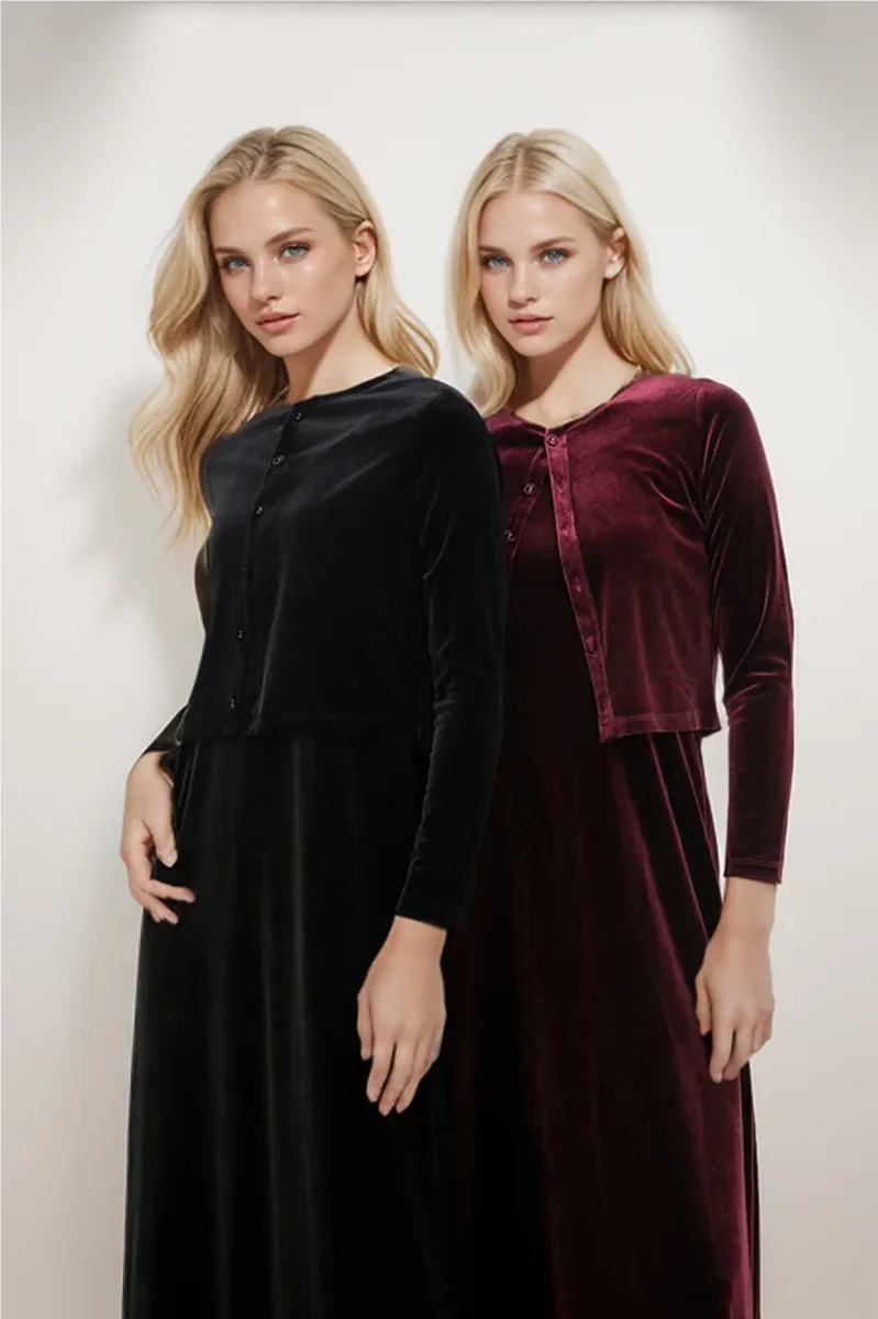Sleeveless Cardigan & Maxi Robe Set