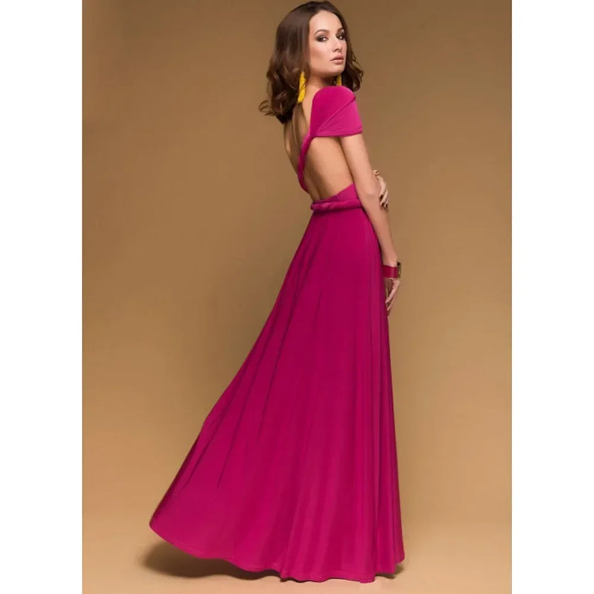 Convertible Strappy Maxi Dress