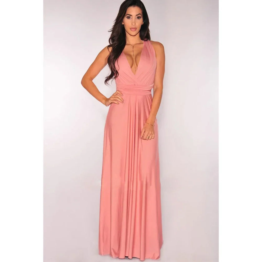 Convertible Strappy Maxi Dress