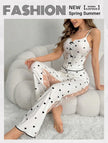 Mesh Lace Strap Pajama Set