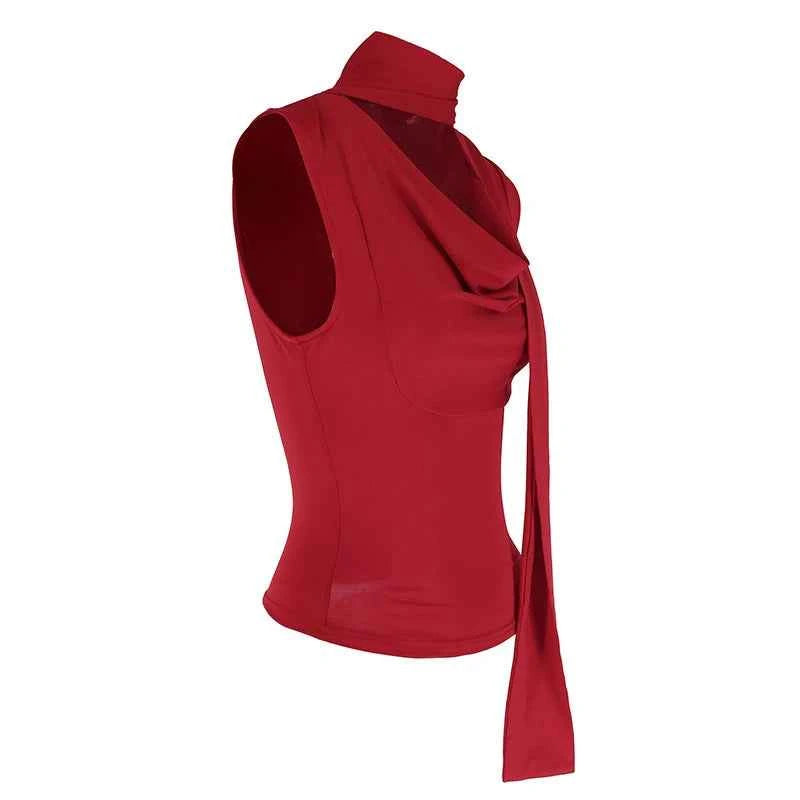 Solid Tank Summer New Women Sexy Sleeveless V-Neck Lady Top Fashion Bandage Streetwear Casual Slim Tank Elegant Knitted Clothing