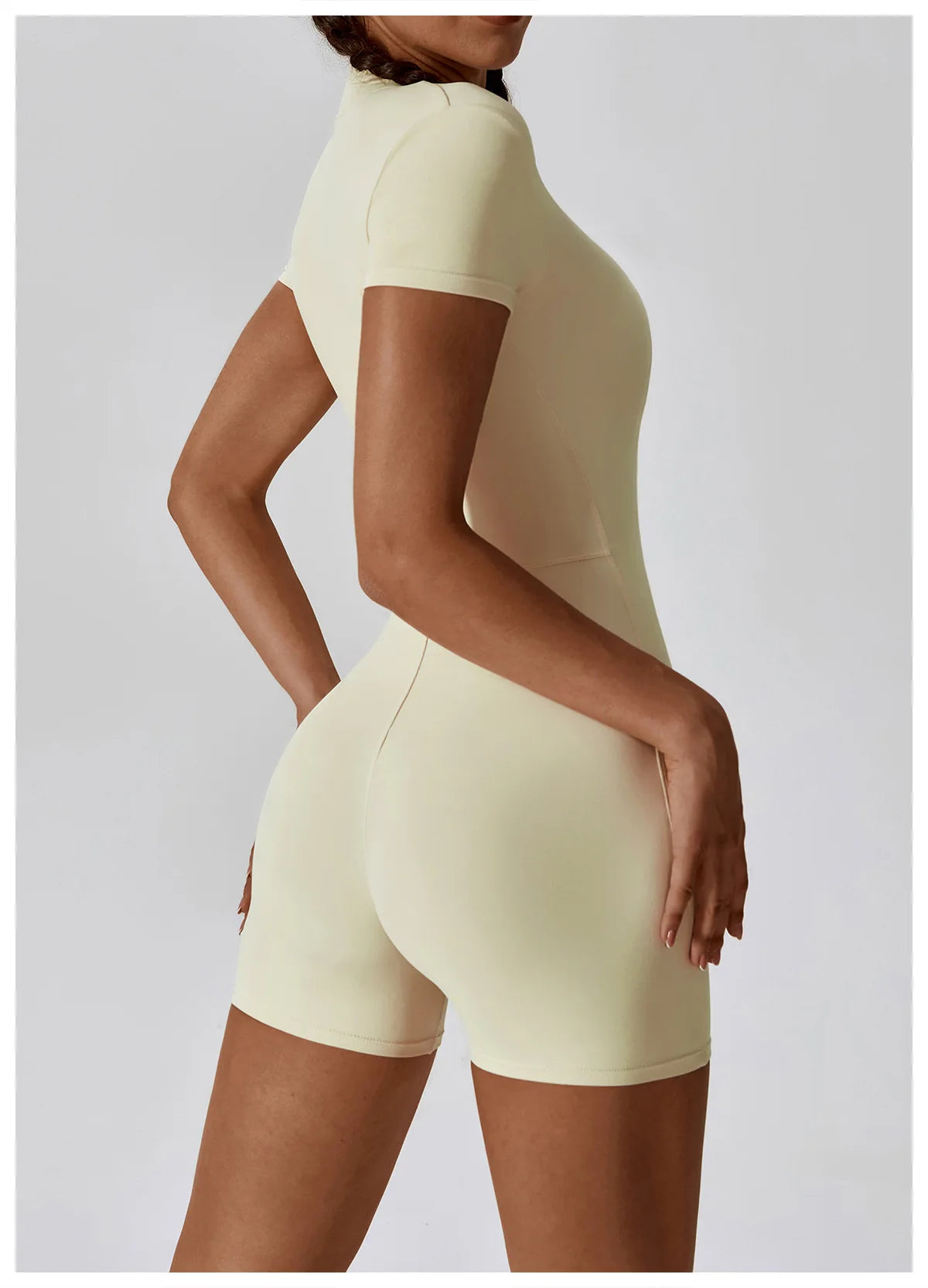 Push-Up Zipper Yoga Bodysuit Dance & Gym Jumpsuit