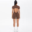 Backless Hollow-Out Push-Up Zipper Yoga Jumpsuit