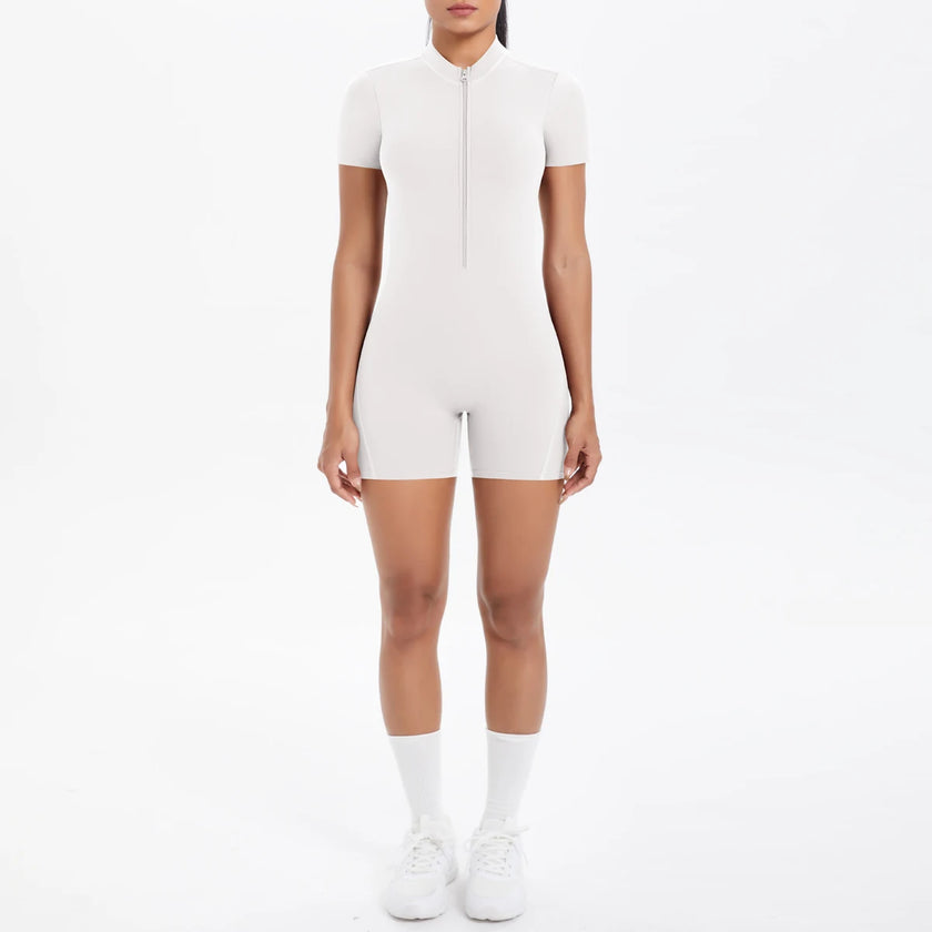 Backless Hollow-Out Push-Up Zipper Yoga Jumpsuit