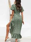 Floral Boho Chiffon Maxi Dress