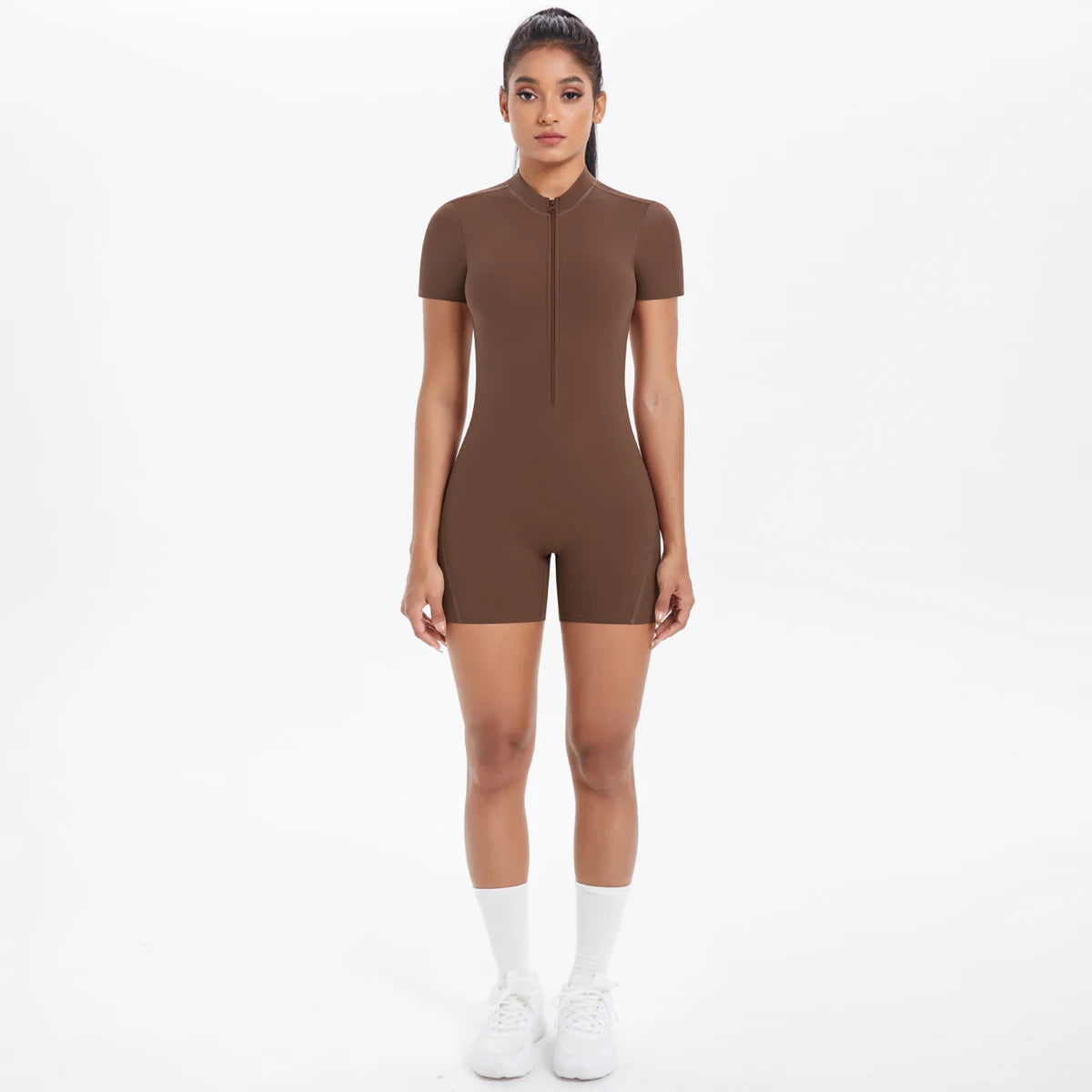 Backless Hollow-Out Push-Up Zipper Yoga Jumpsuit