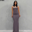 Satin Backless Maxi Dress