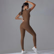 Quick-Dry Naked-Feel Zipper Yoga Jumpsuit