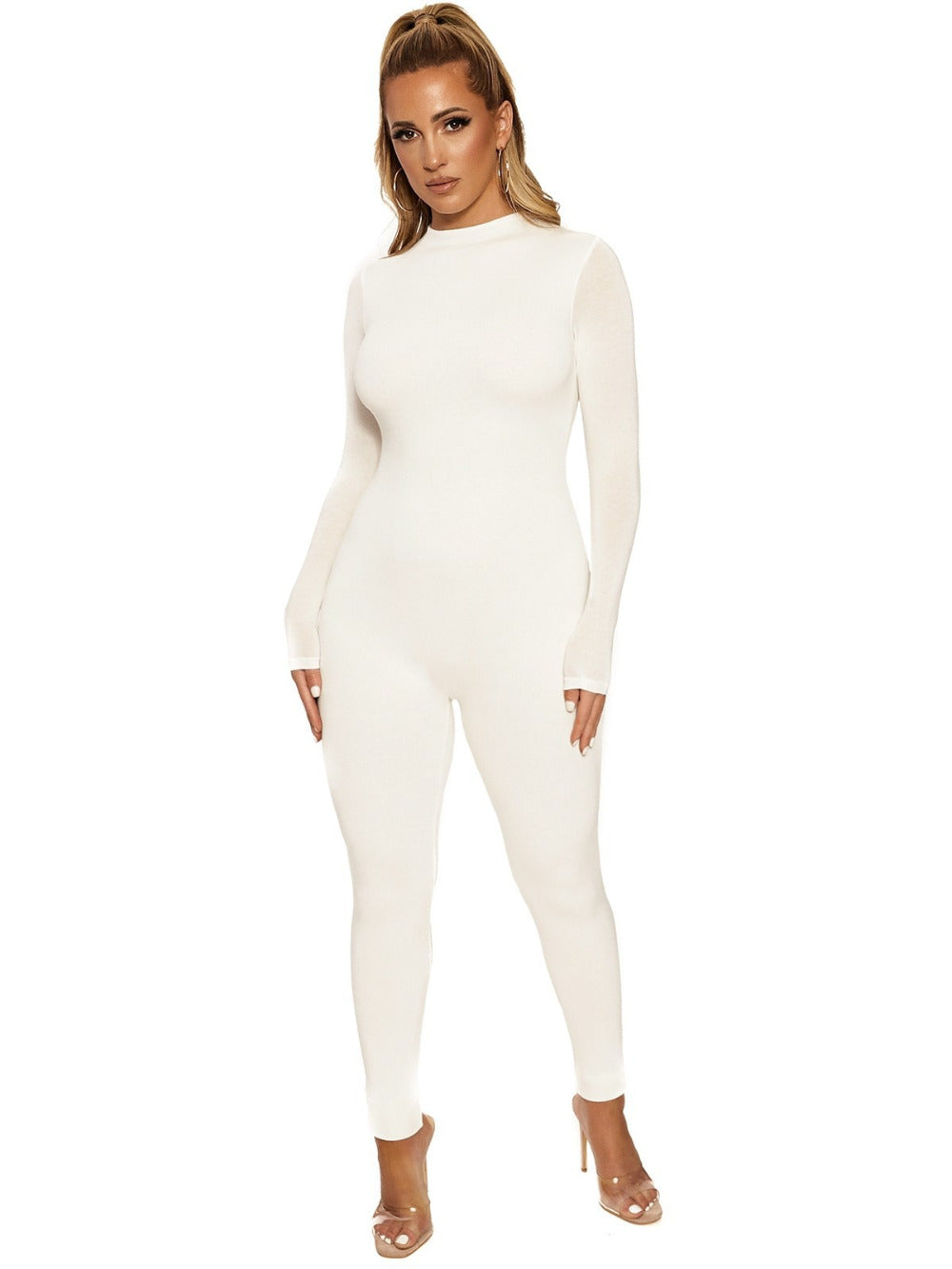 Long Sleeve Bodycon Sport Fitness Jumpsuit Romper