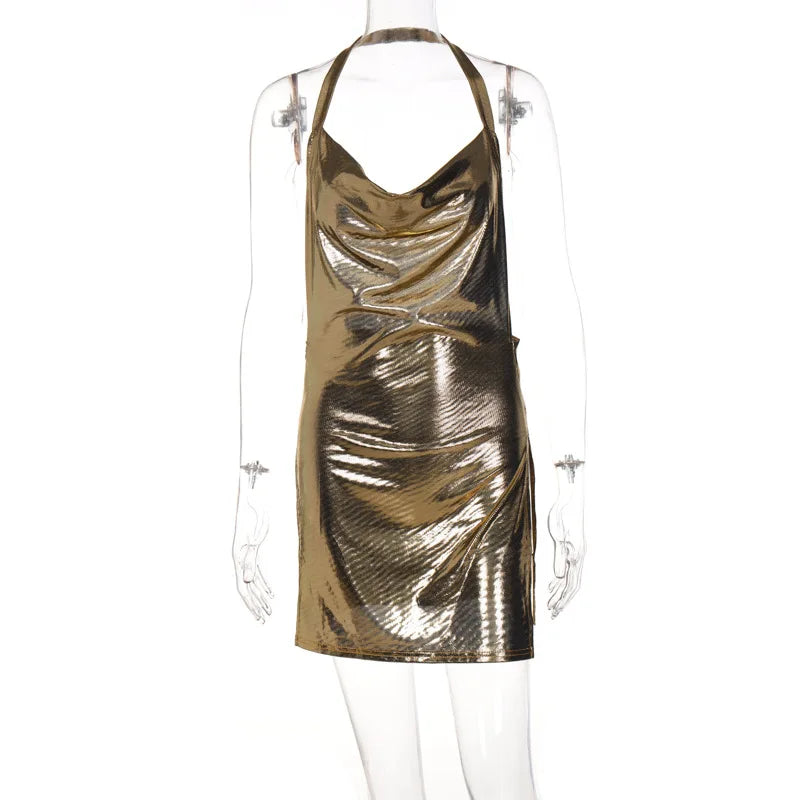 Sequin Halter Party Mini Dress II
