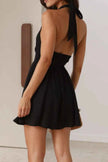 Cutout Halter Neck Mini Dress