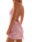 Beaded Floral Mini Dress