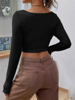 Twisted Front Long Sleeve T-Shirt