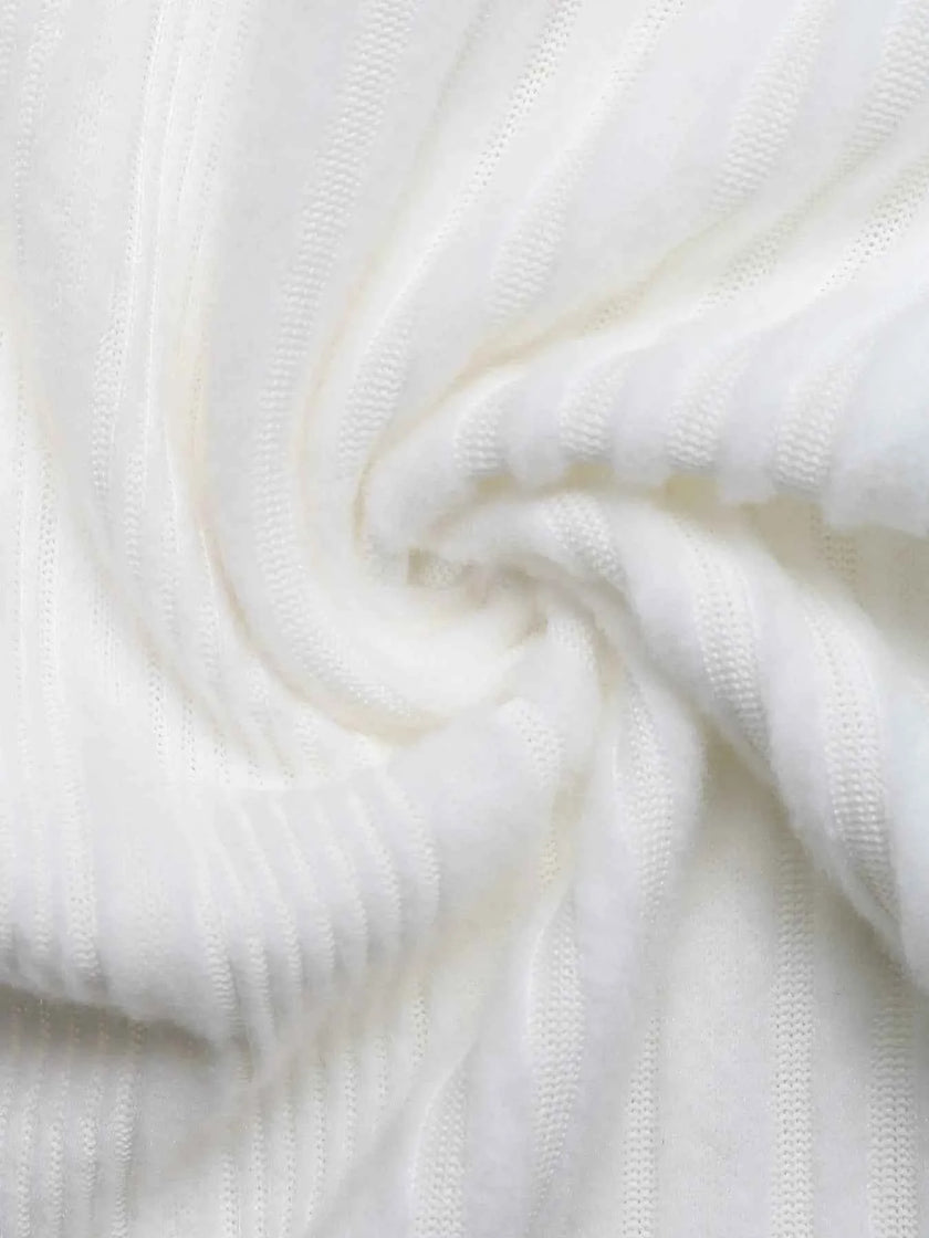 Off-Shoulder Ribbed Knit Top