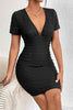 Ivy Lane Ruched V-Neck Short Sleeve Dress