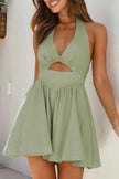 Cutout Halter Neck Mini Dress