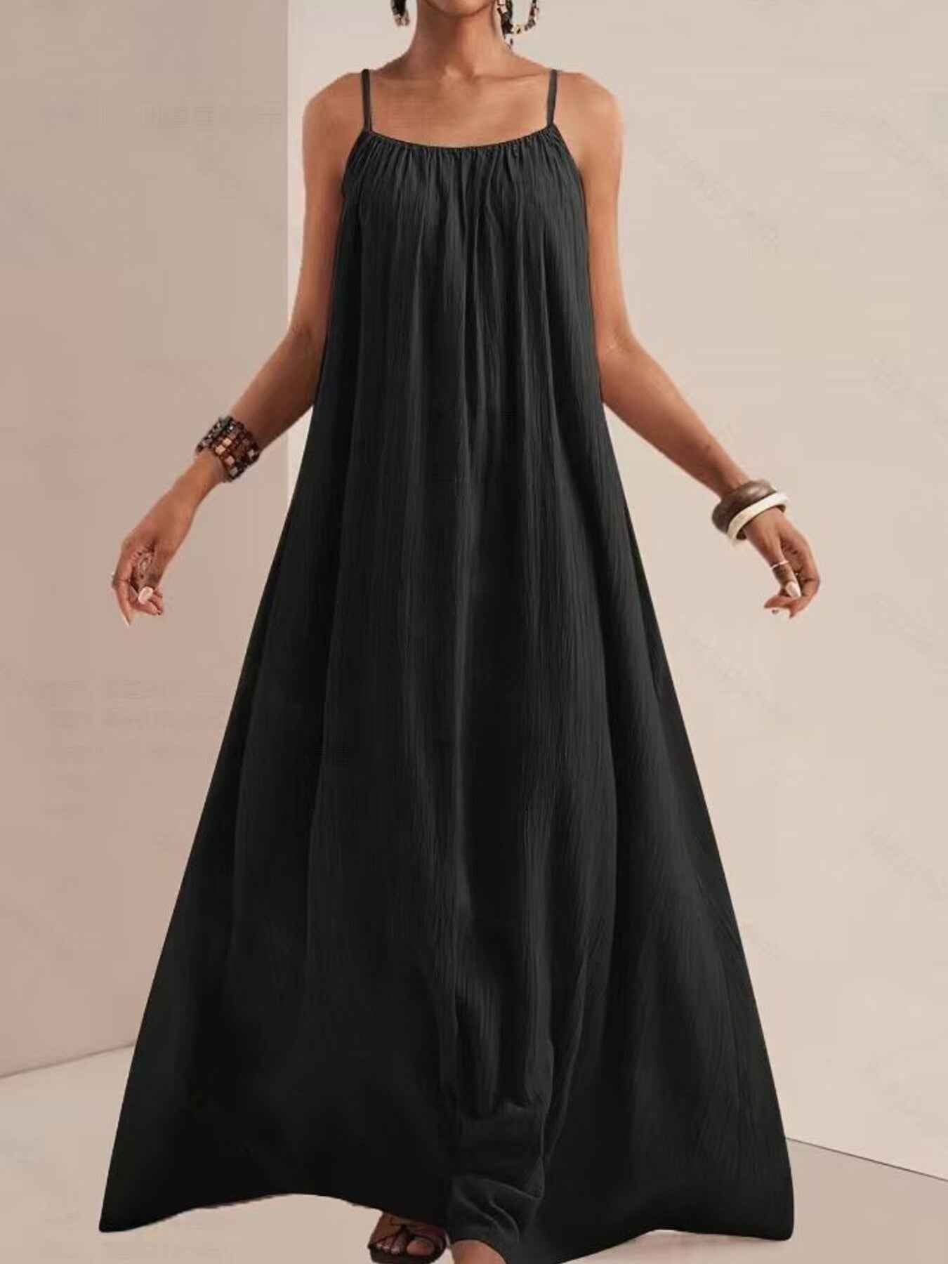 Spaghetti Strap Flowy Maxi Dress