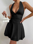 Backless Halter Neck Mini Dress