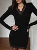 Lace Trim Bodycon Mini Dress