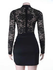 Lace Long Sleeve Bodycon Mini Dress