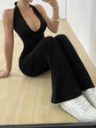 Halter Neck Flare Jumpsuit