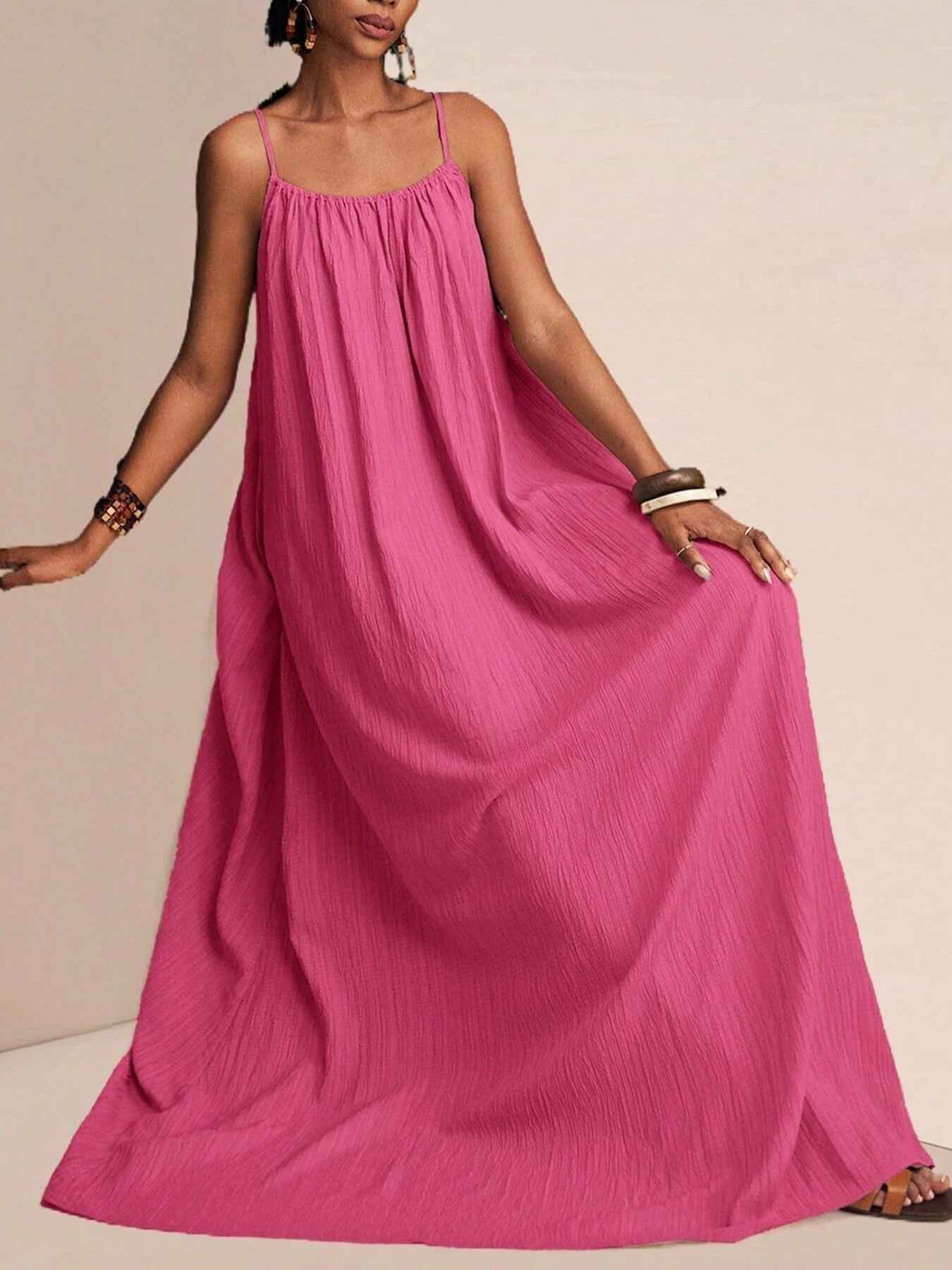 Spaghetti Strap Flowy Maxi Dress