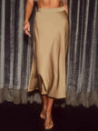 Satin Midi Skirt