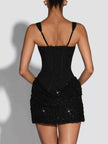 Sequin Wide Strap Mini Dress