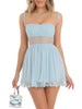 Lace Backless Mini Cami Dress