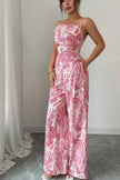 Paisley Print Wide Leg Jumpsuit