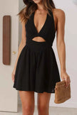 Cutout Halter Neck Mini Dress