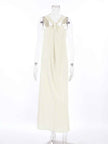 Halter Neck Flowy Maxi Dress