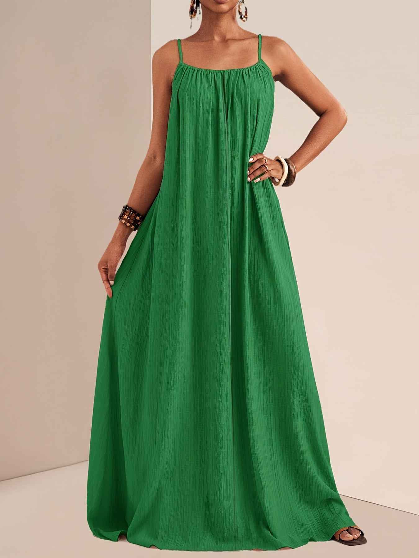Spaghetti Strap Flowy Maxi Dress