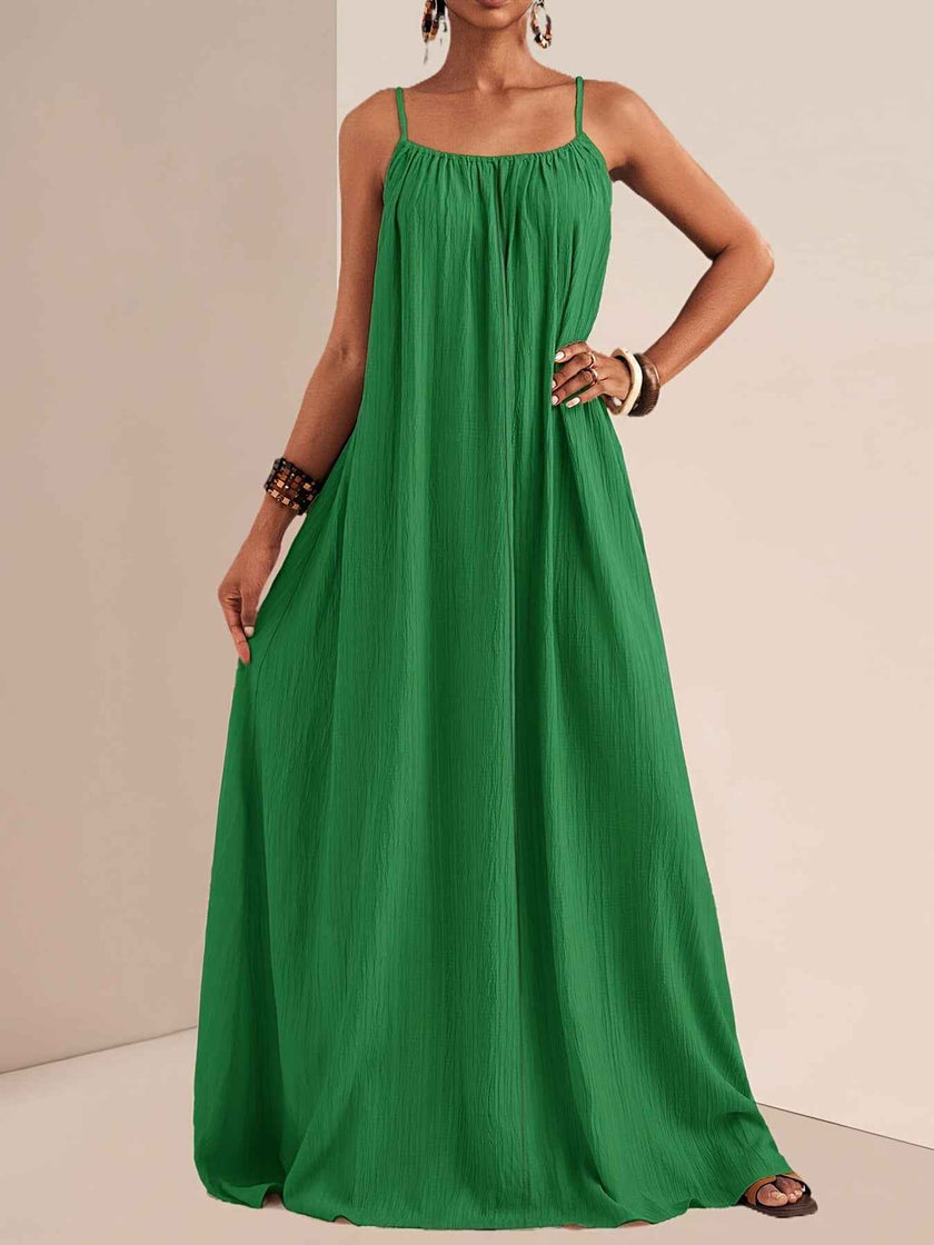 Spaghetti Strap Flowy Maxi Dress